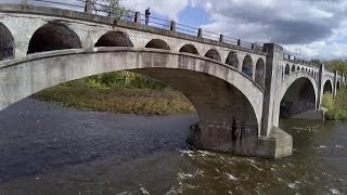 preview picture of video 'Slateford Viaduct bridge over Delaware River South of the Water Gap'