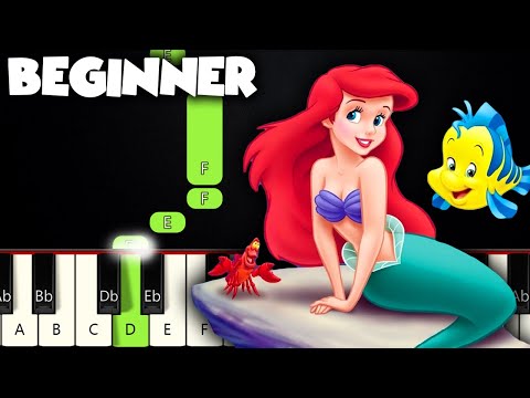 Part Of Your World - The Little Mermaid | BEGINNER PIANO TUTORIAL + SHEET MUSIC by Betacustic