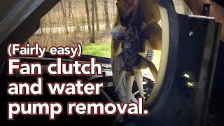 How to remove/replace a fan clutch and water pump - bad water pump pulley - 4.2L Trailblazer