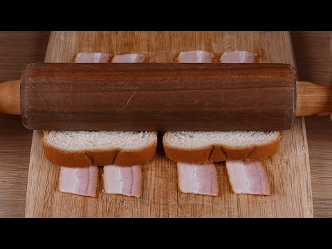 A little trick and the bread with bacon turn into a genius breakfast