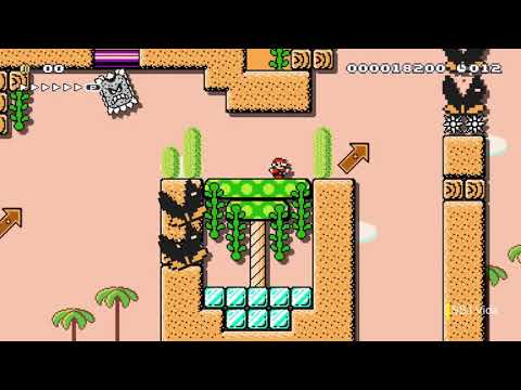 20 seconds Auto-POW Desert Run  by Leon (Switch) Super Mario Maker 2 SMM2 - SSJ Vida