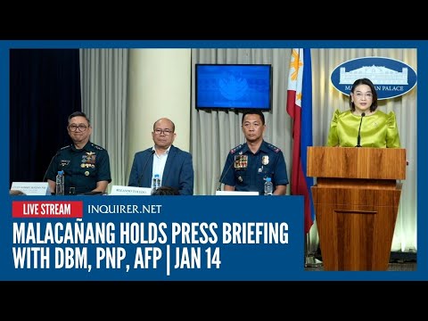 LIVE: Malacañang holds press briefing with DBM, PNP, AFP | Jan 14