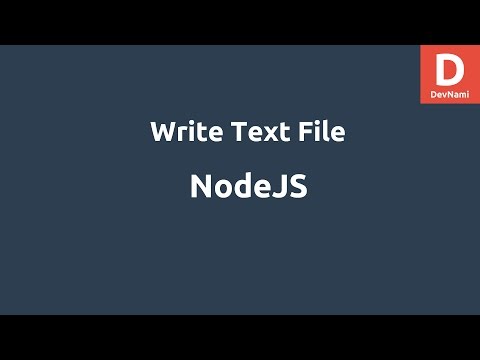 NodeJS Write Text File