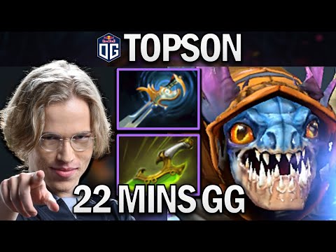 OG.TOPSON SMURF SLARK - 22 MINS GG - DOTA 2 7.28 GAMEPLAY