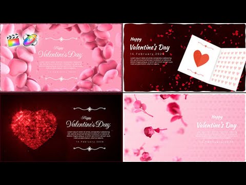 Valentines Day Greetings Pack-Final Cut Pro| Apple Motion Template