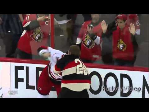 Tim Gleason vs Chris Neil fight . Apr 16, 2013