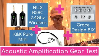 Video thumbnail for GEAR TEST: K&K Pure Mini + Grace Design BiX preamp + NUX B5RC Wireless Pack by Sasha Pak