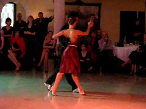  Sebastian Arce  and  Mariana Montes  are  dancing  to  the  tango  "  Pensalo Bien  "