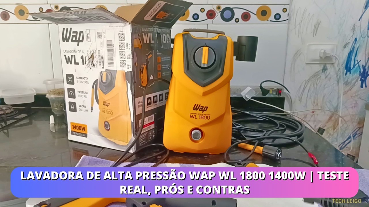 Miniatura da avaliação em vídeo de Lavadora de Alta Pressão WAP Ágil 1800 1300psi 1400W
