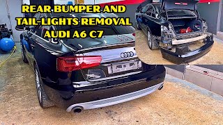 REAR BUMPER AND TAILLIGHTS REMOVAL ON AUDI A6 C7!