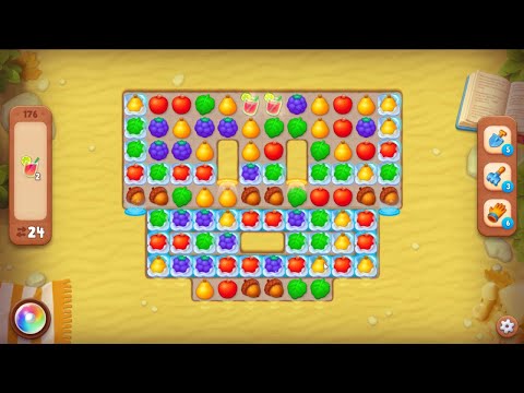 Gardenscapes level 176 - 24 Moves - No Boosters #Bubunka