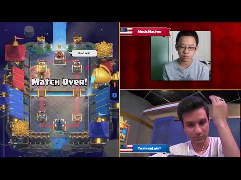 ‪Musicmaster VS Trainer Luis   2017 Clash Royale Crown Championship Fall NA Top 10 W2‬‏