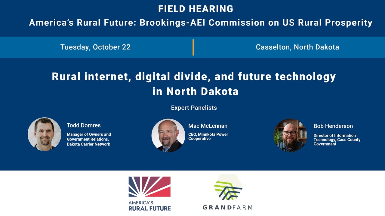 Building connectivity Rural internet, digital divide, and future technology in North Dakota