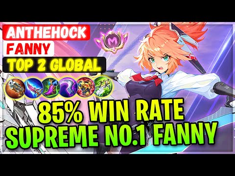 85% Win Rate Supreme No.1 Fanny [ Top 2 Global Fanny ] YouTube Anthehock Mobile Legends Emblem Build