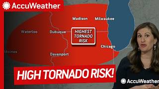 'High-impact severe weather' includes tornado risk near Chicago