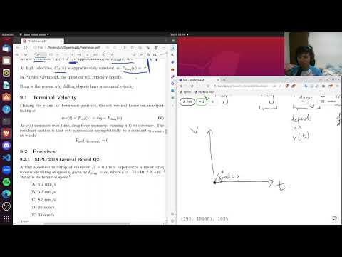 SJPO 9.1 - Drag Force & Terminal Velocity | Physics Olympiad