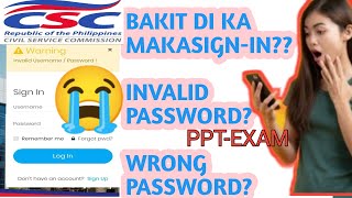 Csc incorrect username or password/csc login problem