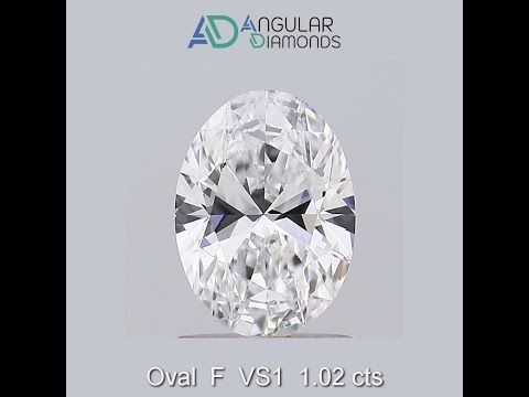 Oval F VS1 1.02 Carat IGI CVD HPHT Lab Grown Created Diamonds