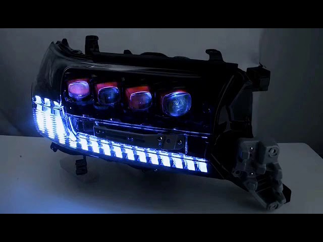 Toyota Land Cruiser 200 2007-2021 гг. Передние Фары 2016+ (Bugatti) Video 2