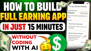 I Built a Full Earning App in 15 Minutes with AI (No Code & Free Tool)