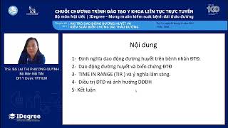 Vai trò dao động đường huyết và Kiểm soát biến chứng đái tháo đường