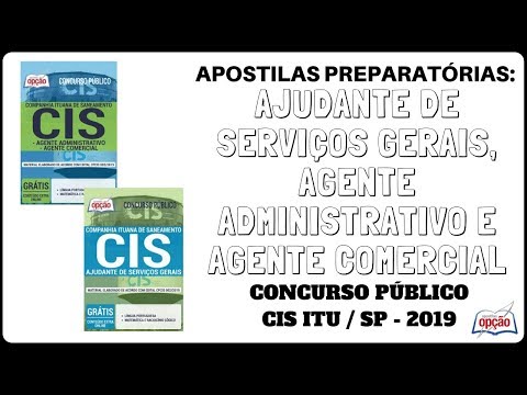 Apostilas Preparatórias Concurso Companhia Ituana de Saneamento - CIS ITU / SP - 2019