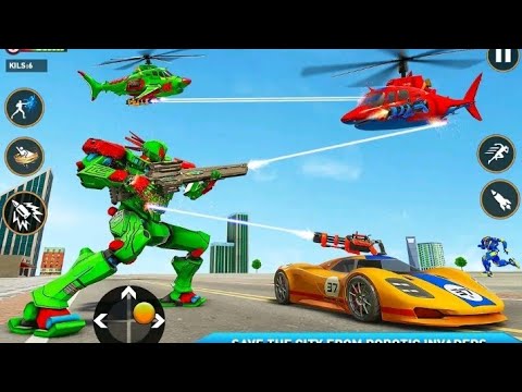 Optimus Prime Multiple Transformation Jet Robot Shark Game 2021 - Android Gameplay
