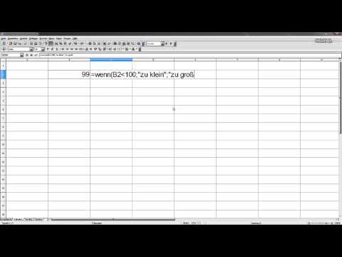 Wenn - Dann -  Funktion (Excel oder Open Office Calc)
