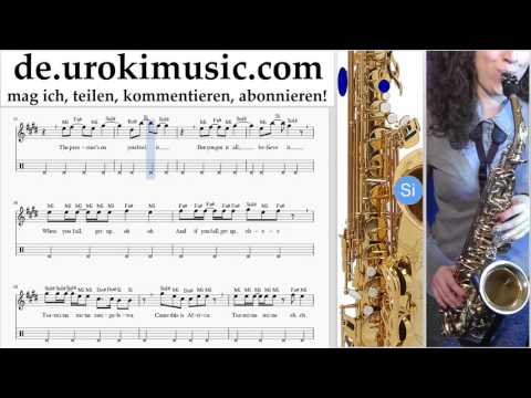 Saxophonunterricht Tenor Shakira - Waka Waka Teil#2 um-995