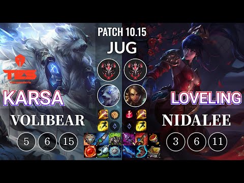 TES Karsa Volibear vs LoveLing Nidalee Jungle - KR Patch 10.15