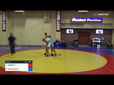 2018 Marine Corps US Open/UWW Junior Greco Roman 72 Con 8 #2 - LIAM CORBETT (High) Vs. Farouq Muha
