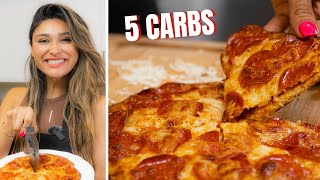 BEST LOW CARB PEPPERONI PIZZA! How to Make Keto Pizza Crust Recipe
