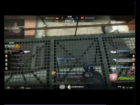 CS GO: ESEC 2013 Denmark vs Germany good teamplay from device and pimp! de_nuke