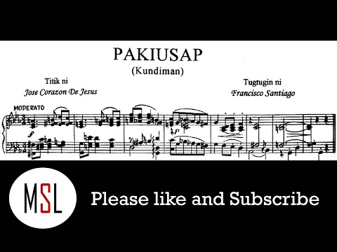 Pakisuap - Francisco Santiago - Accompaniment - Minus 1 - Karaoke - Instrumental - Piano Solo
