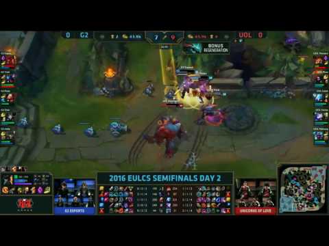 Highlights G2 vs UOL Game 1, Semifinal EU LCS Summer Playoffs 2016