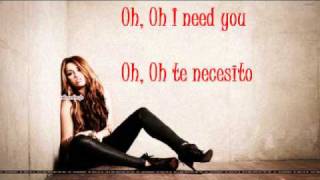 Miley Cyrus-Stay/Quédate (Lyrics English/Spanish)