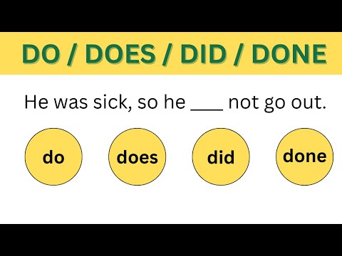 DO, DOES, DID, DONE - ENGLISH GRAMMAR QUIZ