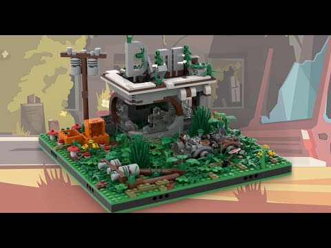 Lego Diner Area Apocalypse Instruction tutorial