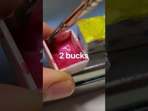 $400 VS $2 watercolours… 🎨 #shorts #shortsmas