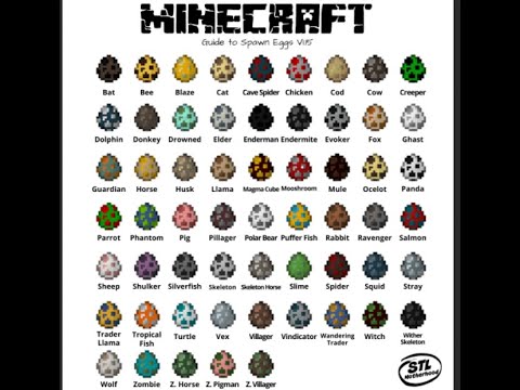 all spawn eggs of minecraft