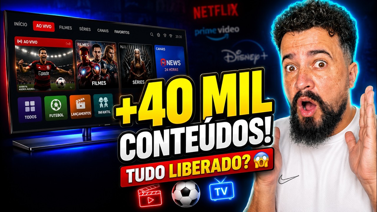 🔥 MELHOR IPTV 2026 – LISTA IPTV COMPLETA: SÉRIES, FILMES E FUTEBOL AO VIVO!