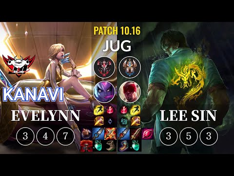 JDG Kanavi Evelynn vs Lee Sin Jungle - KR Patch 10.16