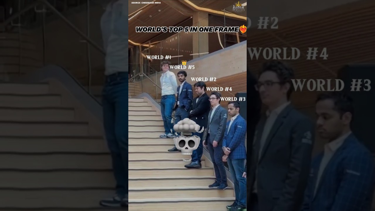 World's Top 5 Players in One Frame at Norway Chess 😍❤️#chess #gukesh #magnuscarlsen #shorts