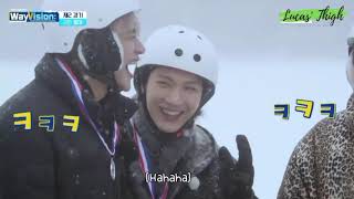 Download lagu WayV's Kun disappoints Defconn during a sled race (WayVision 2) mp3