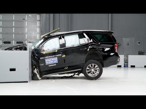 2023 Chevrolet Tahoe driver-side small overlap IIHS crash test