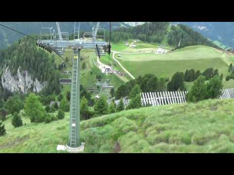 Discesa integrale seggiovia Doppelmayr "Buffaure - Col de Valvacin" in HD - Pozza di Fassa (TN)