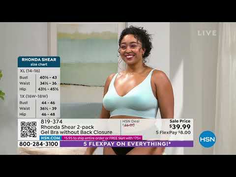 Rhonda Shear 2pack Gel Bra without Back Closure