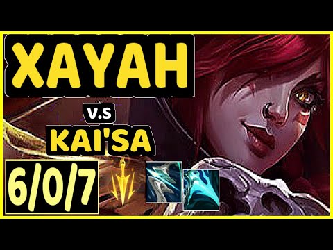 HENA (XAYAH) vs KAI'SA - 6/0/7 KDA BOTTOM ADC GAMEPLAY - KR Ranked GRANDMASTER