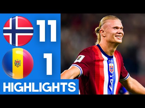Norway vs Moldova (11-1) Highlights | FIFA World Cup Qualifiers 2026
