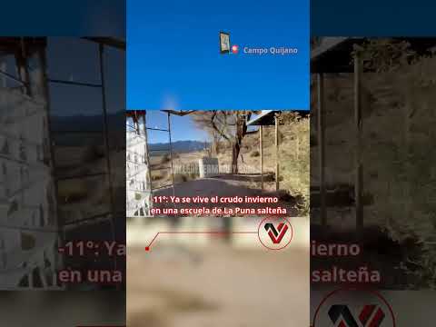 -11°: Ya se vive el crudo invierno en una escuela de La Puna salteña